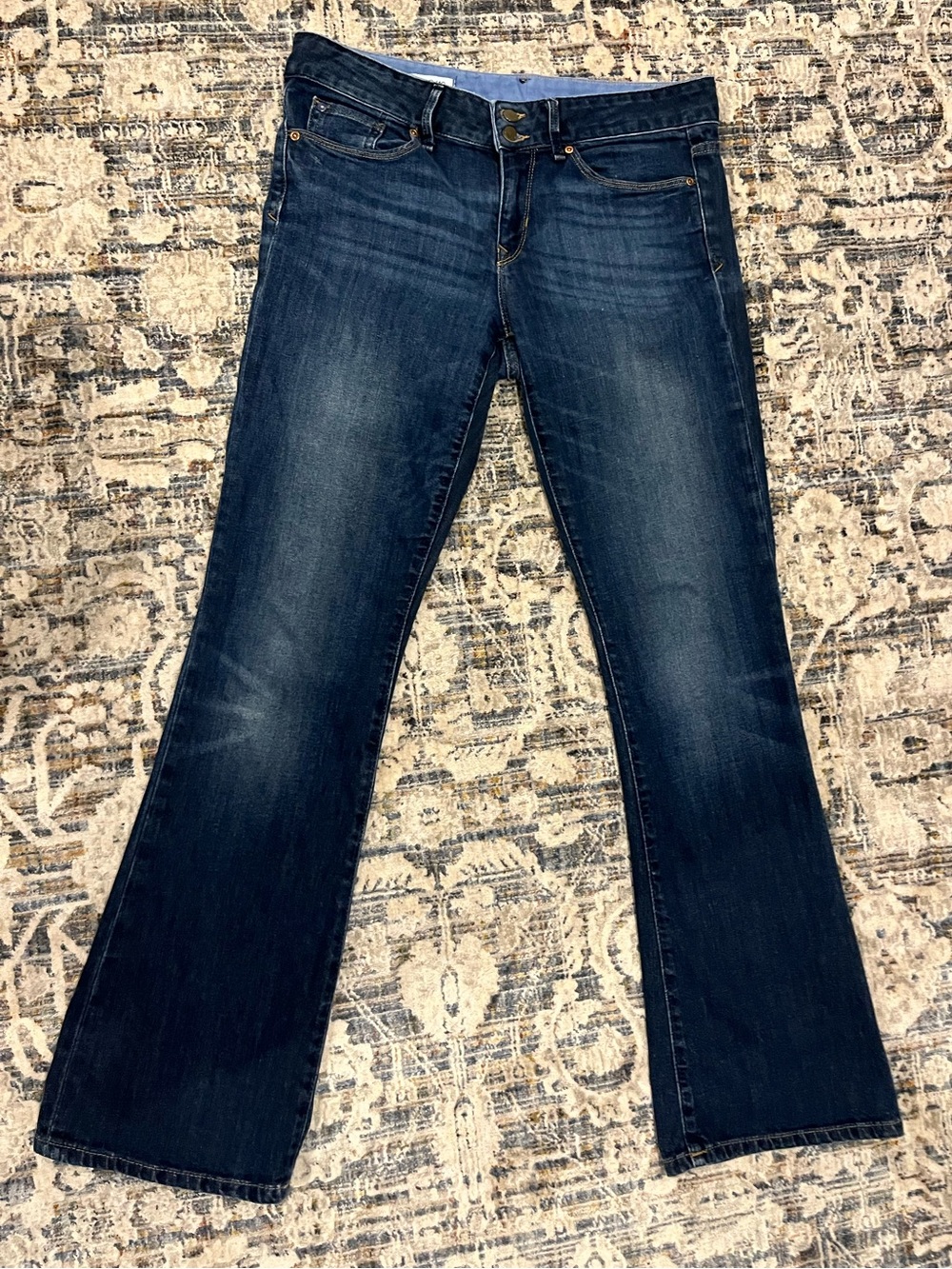 GAP Dark Blue Flare Jeans 10r, 30” inseam